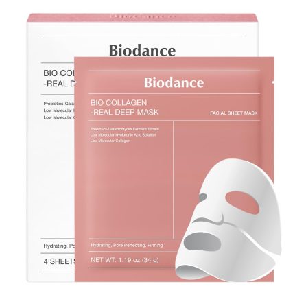 Collagen Real Deep Mask, Hydrating Overnight Hydrogel Mask, Pore Minimizing, Elasticity Improvement, Korean Skincare | 1.19oz(34g) x 4ea